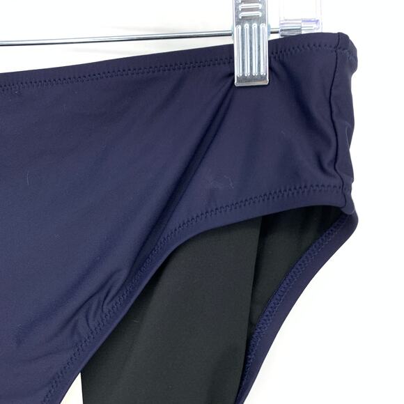 J.Crew Bikini Brief Bottom Full Coverage Womens Size Medium Navy Blue NEW - Picture 3 of 7